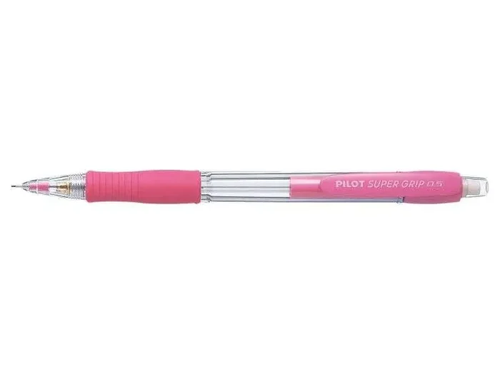 Pilot Portaminas SuperGrip H-185 – Trazo 0.5mm – Mina HB – Cuerpo Rosa (12 uds)