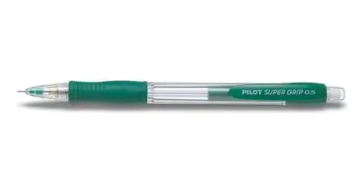 Pilot Portaminas SuperGrip H-185 – Trazo 0.5mm – Mina HB – Cuerpo Verde (12 uds)