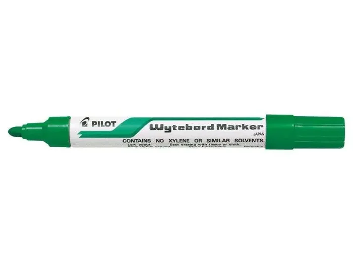 Pilot Rotulador para Pizarra Blanca – Punta Redonda de 4mm – Trazo de 1.8mm – Borrable en Seco – Color Verde