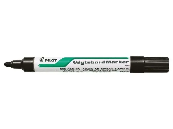 Pilot Rotulador para Pizarra Blanca – Punta Redonda de 4mm – Trazo de 1.8mm – Borrable en Seco – Color Negro