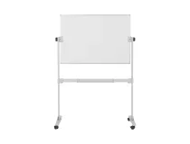 Pizarra blanca Bioffice ayda magnetica acero lacado volteable movil 106,5×75 cm QR1503AL