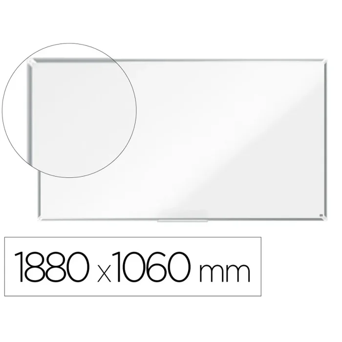 Pizarra blanca nobo premium plus acero lacado formato panoramico 85″ magnetica 1880×1060 mm»