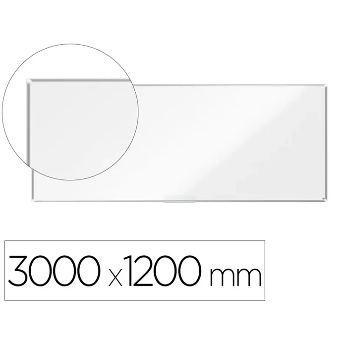 Pizarra blanca nobo premium plus acero lacado magnetica 3000×1200 mm