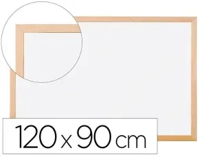 PIZARRA BLANCA Q-CONNECT MELAMINA MARCO DE MADERA 120X90 CM