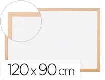 Pizarra Blanca Qconnect Laminada Marco De Madera 120×90 Cm Kf03574