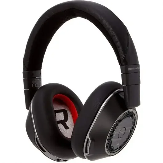 Plantronics/Poly Voyager 8200 UC Auriculares con Microfono Bluetooth 4.01 – Cancelacion de Ruido – Almohadillas Acolchadas – Autonomia hasta 24h – Control en Auricular – Color Negro
