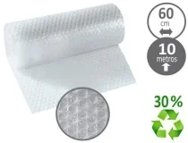 Plastico burbuja Liderpapel ecouse 0.60x10m 30% de plastico reciclado 166165