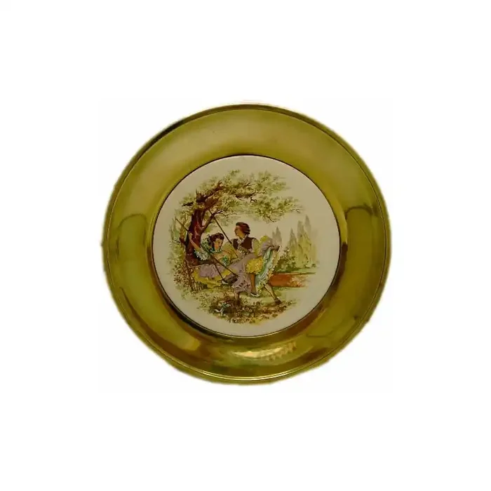 Plato decoración dorado 23cm