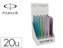 Pluma Parker vector XL plumin f expositor de 20 unidades colores surtidos 2162118