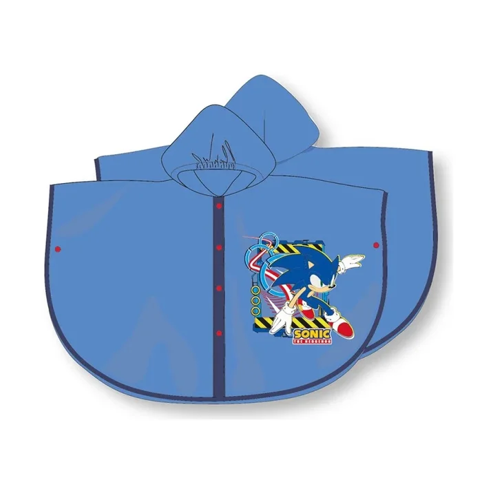Poncho safta impermeable sonic pack de 8 unidades tallas surtidas