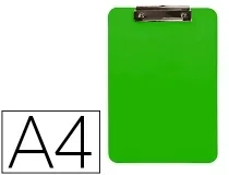 Portanotas Qconnect Plastico Din A4 Verde 2,5mm Kf11246