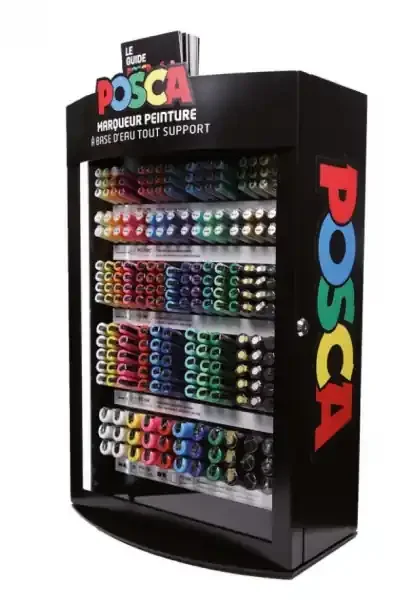 Posca Expositor de 281 Marcadores de Pintura – Punta de Poliester – Tinta Pigmentada Base Agua – Resistente a la Luz – Color Surtido (281 uds)