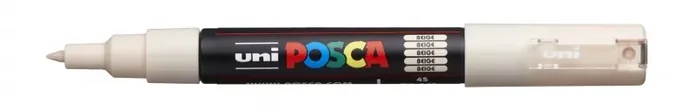 Posca PC-1M Marcador de Pintura – Punta de Poliester Conica 0.7mm – Tinta Base al Agua – Resistente a la Luz – Color Beige (6 uds)