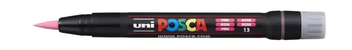 Posca PCF-350 Marcador de Pintura – Punta Acrilica Estilo Pincel – Base al Agua – No Permanente – Resistente a la Luz – Inodoro – Color Rosa (5 uds)