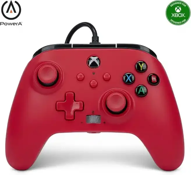 PowerA Mando con Cable Enhanced para Xbox Series X S – Artisan Red