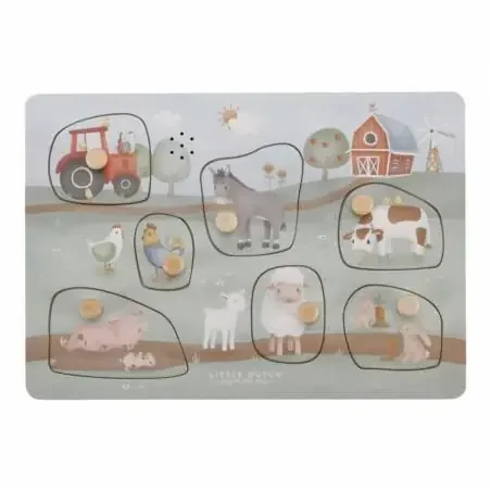 Puzzle con sonido y pomo LITTLE FARM FSC- Little Dutch