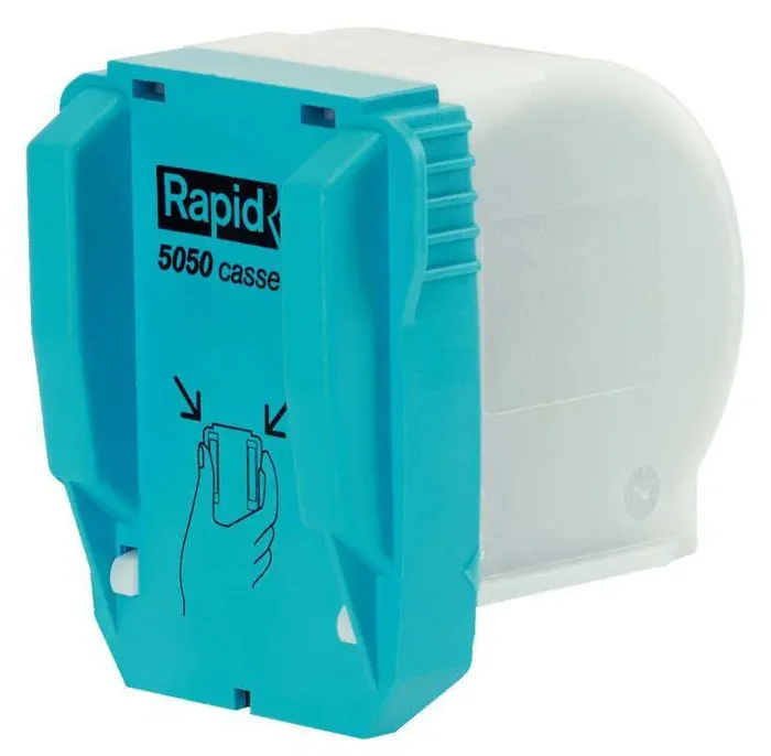 Rapid Cartucho de Grapas R5050 – Grapa Hasta 50 Hojas de Papel – Carga Facil – Patentado – Reemplazo de Piezas – Color Negro