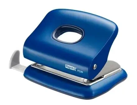 Rapid FC20 Taladro Perforador – Hasta 20 Hojas – Facil Vaciado – Punzones 5.5mm – Color Azul