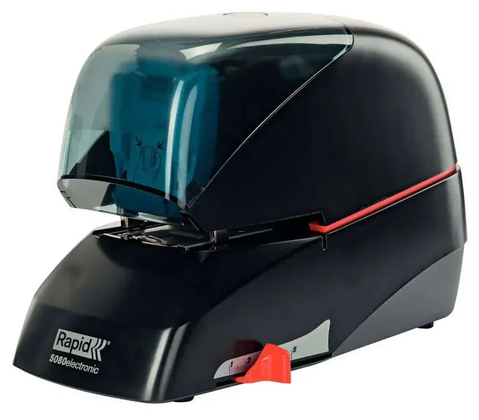Rapid Grapadora Electrica Supreme R5080E 80 Hojas – Carga de Cartucho – Duradera – Negro