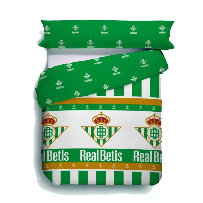Real Betis Balompié juego de funda nórdica y almohada para cama de 135cm producto oficial.