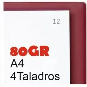 RECAMBIO 100 HOJAS NUMERADAS 1-100 PARA ACTAS MOVILES 4 AGUJEROS A4 80GR