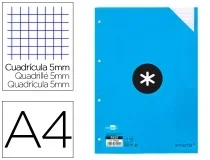 Recambio Antartik A4 100 Hojas 90gr Cuadro 5 Mm 4 Taladros Bandas Rx01