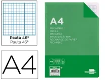 Recambio Liderpapel A4 100 Hojas 60gr Rayado Nº 46 4 Taladros 53869