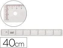 Regla Liderpapel Plastico Cristal 40 Cm 20427