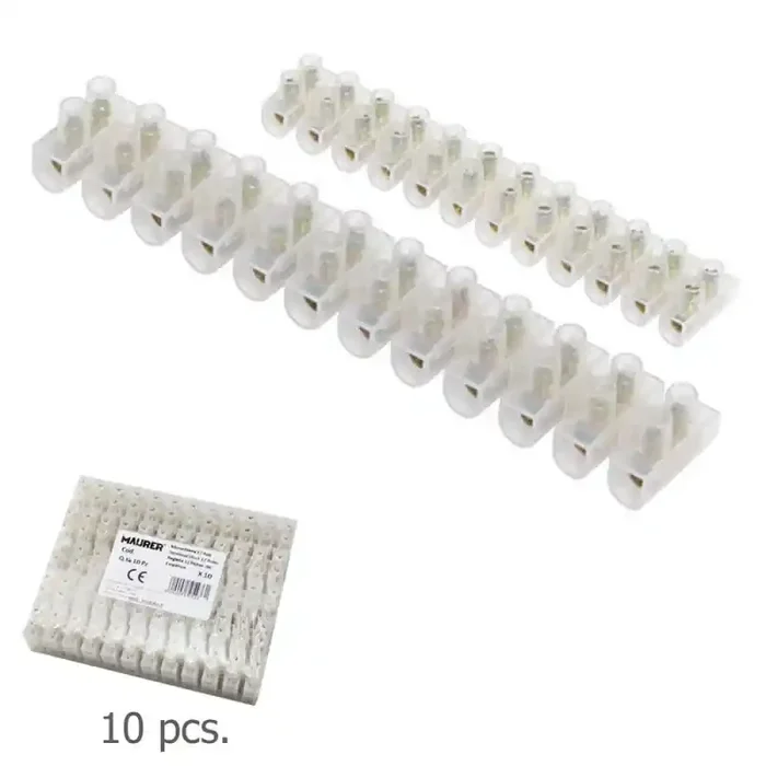 Regleta 12 Fichas Empalme 2 A. – 2,5 mm² (Paquete 10 Regletas)
