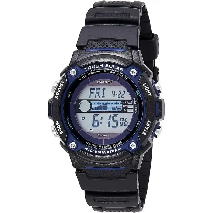 Reloj Casio Caballero solar W-S210H-1AV digital correa caucho