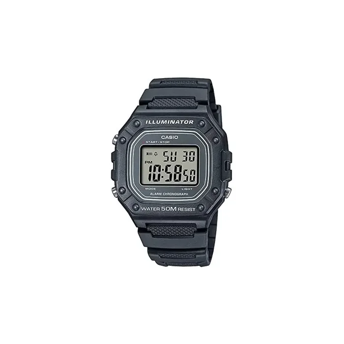 Reloj Casio caballero W-218H-8BV esfera negra correa negra – comprar tienda relojes casio original