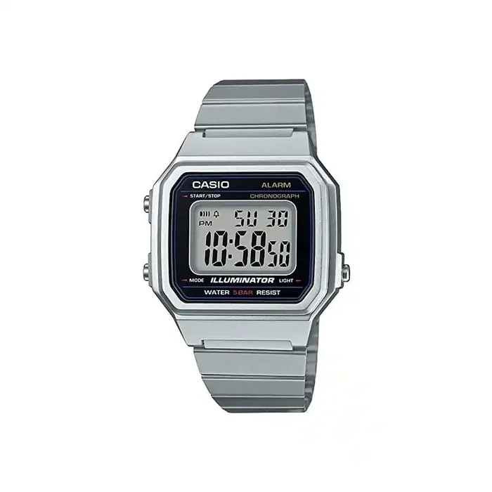 Reloj Casio digital hombre B650WD-1AEF correa metálica plateada