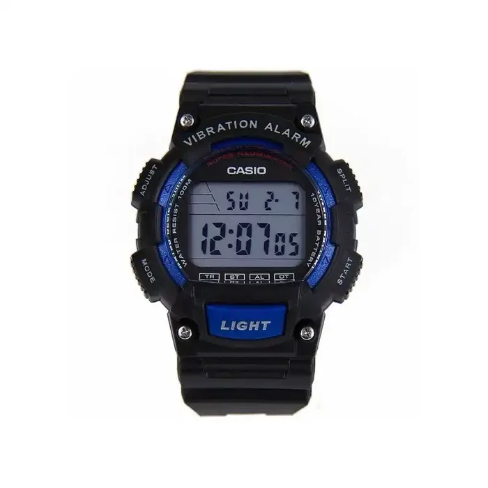 Reloj Casio digital Vibration alarm W-736H-2AV correa caucho negra