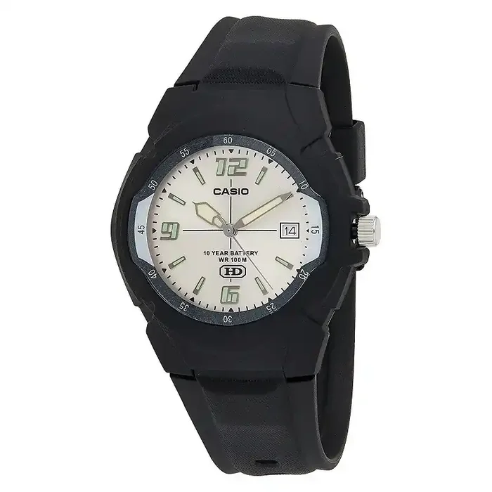 Reloj Casio hombre analógico MW-600F-7AV esfera blanca con calendario