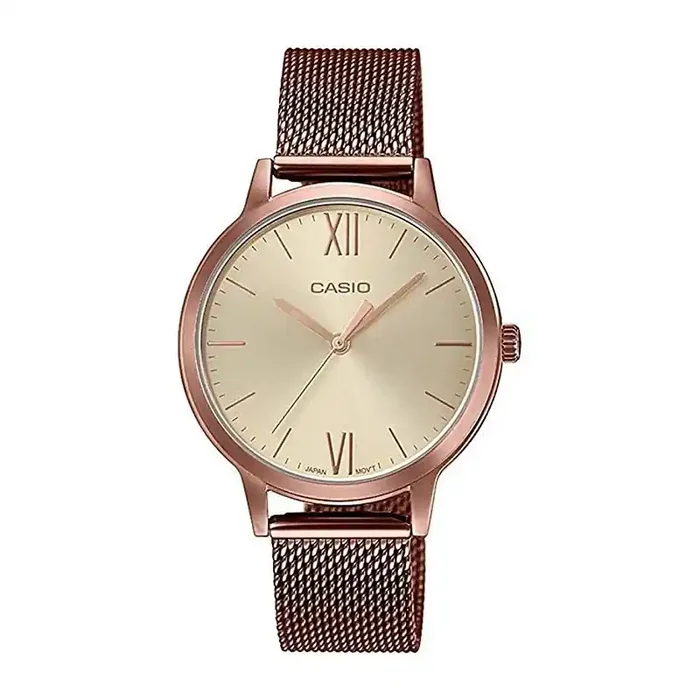 Reloj Casio mujer analógico LTP-E157MR-9A correa y caja metalica color cobre
