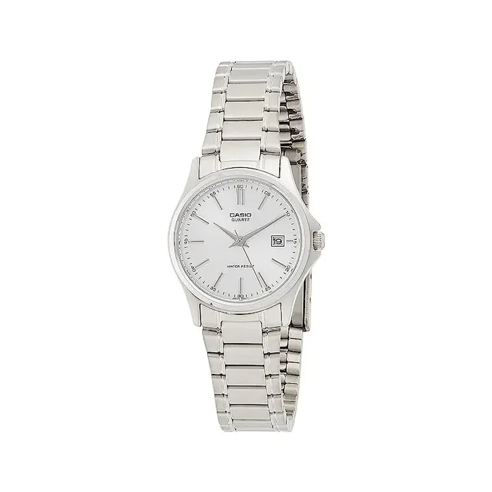Reloj Casio señora LTP-1183A-7A correa metálica esfera plateada con calendario