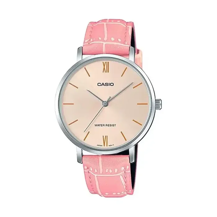 Reloj Casio Señora LTP-VT01L-4B correa rosa piel esfera rosa