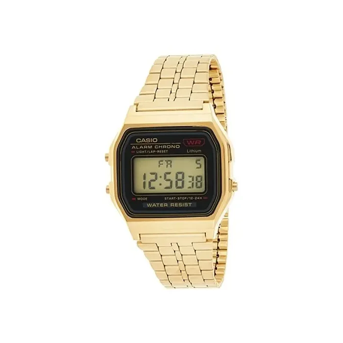 Reloj pulsera Casio digital A159WGEA-1EF correa metálica dorada