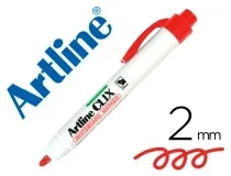 Rotulador Artline clix pizarra ek573a rojo punta retractil redonda 2 mm EK573R