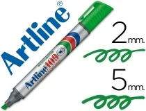 Rotulador Artline Marcador Permanente 109 Verde Punta Biselada Ek109v
