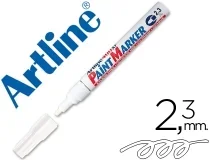 Rotulador Artline Marcador Permanente Ek400 Xf Blanco Punta Redonda 2.3 Mm Metal Ek400 Xfb