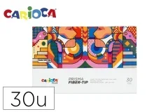 Rotulador Carioca plus prisma fibertip de punta de fibra caja premium de 45208