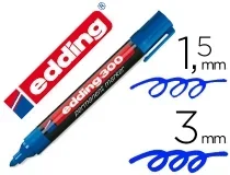 Rotulador Edding Marcador Permanente 300 Azul Punta Redonda 1,53 Mm Recargable 30003