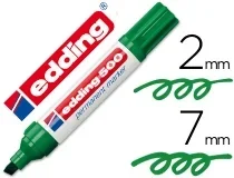 Rotulador Edding Marcador Permanente 500 Verde Punta Biselada 7 Mm 50004