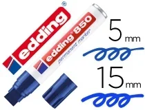 Rotulador Edding Marcador Permanente 850 Azul Punta Biselada 515 Mm Recargable 85003