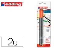 Rotulador Edding Punta Fibra 1200 Rojo N.2 Punta Redonda 0.5 Mm Blister E1200 202
