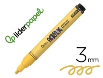 Rotulador Liderpapel acrylic base agua todo tipo de superficie punta redonda 3 171367 , amarillo claro