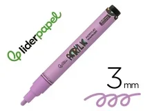 Rotulador Liderpapel acrylic base agua todo tipo de superficie punta redonda 3 171373 , lila