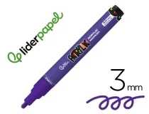 Rotulador Liderpapel acrylic base agua todo tipo de superficie punta redonda 3 172315 , purpura