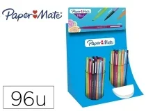 Rotulador paper mate flair punta de fibra expositor de 96 unidades colores Papermate 2190917 , surtidos
